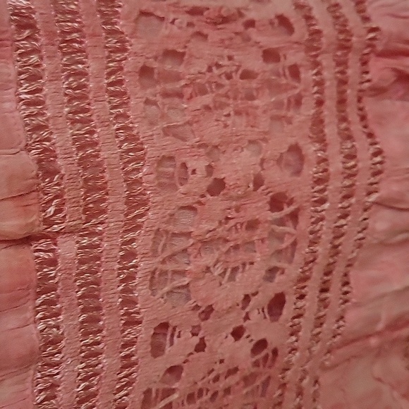 CUTE OPTIONS Barbie Pink Ombre Lace Circle Peasant Gypsy Maxi Skirt - Picture 5 of 8